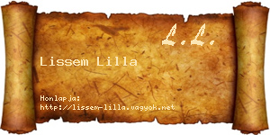 Lissem Lilla névjegykártya
